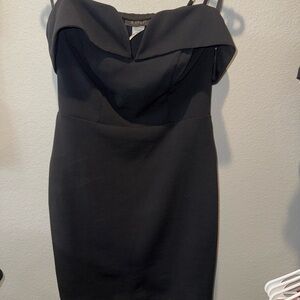 B. Smart Black Off-Shoulder Mini Dress